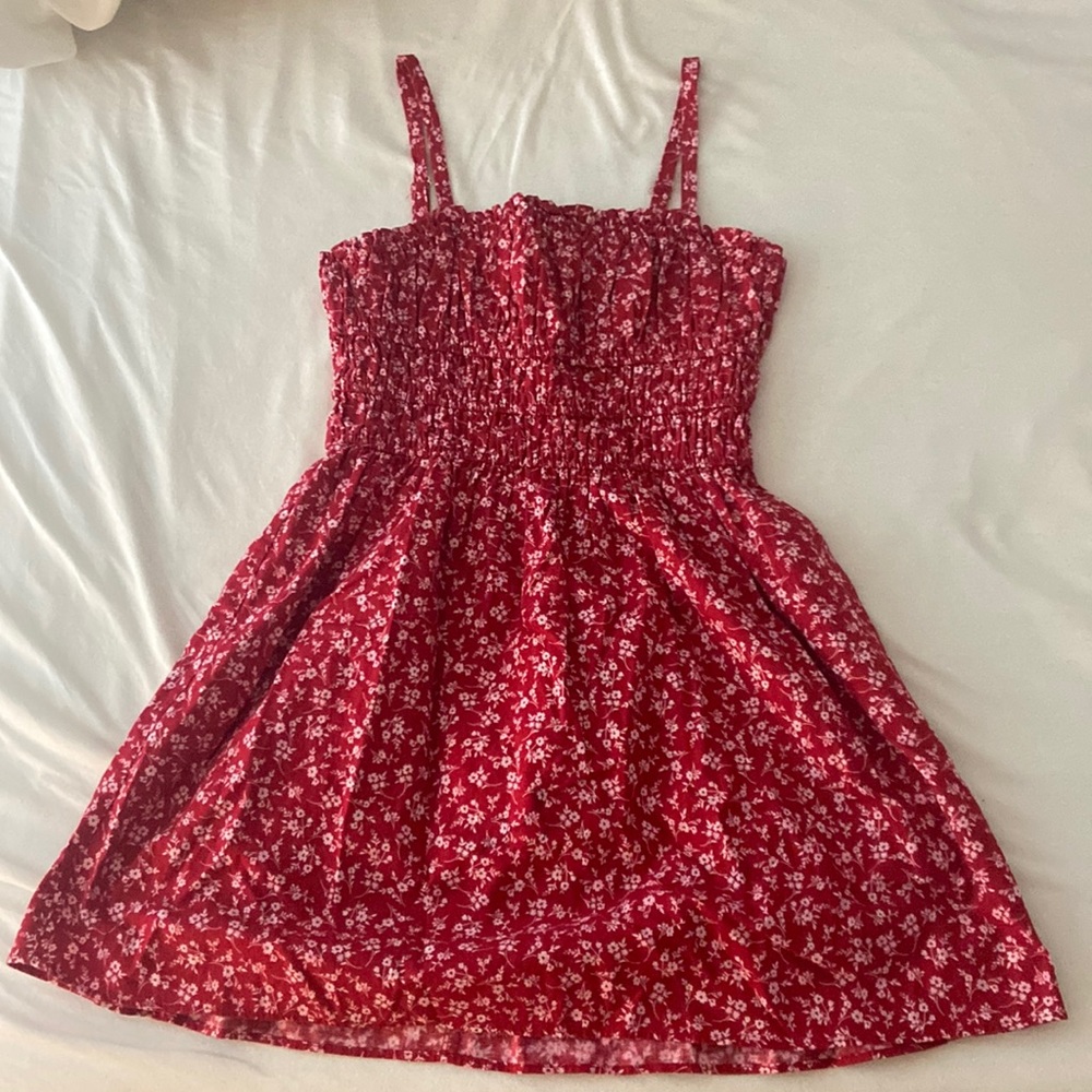 red summer dress